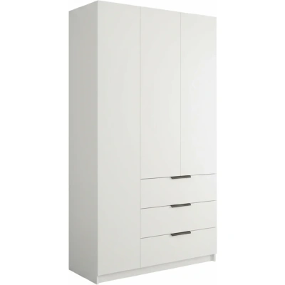 Локер 3-х дверный с ящиками (Распашной) (Белый снег 1212х2200х525 Локер 3-х дверный с ящиками Черный профиль)